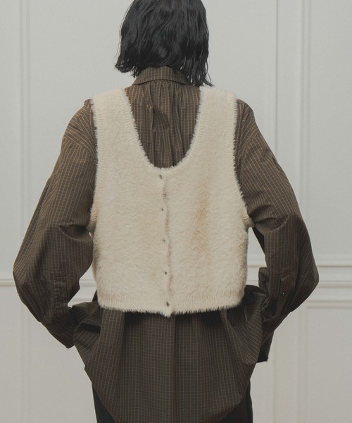 WHYTO.(ホワイト)の「「WHYTO. / ホワイト」check pattern volume blouse(シャツ/ブラウス・レディース・ブルー/チェック・36/38)」の8枚目の写真