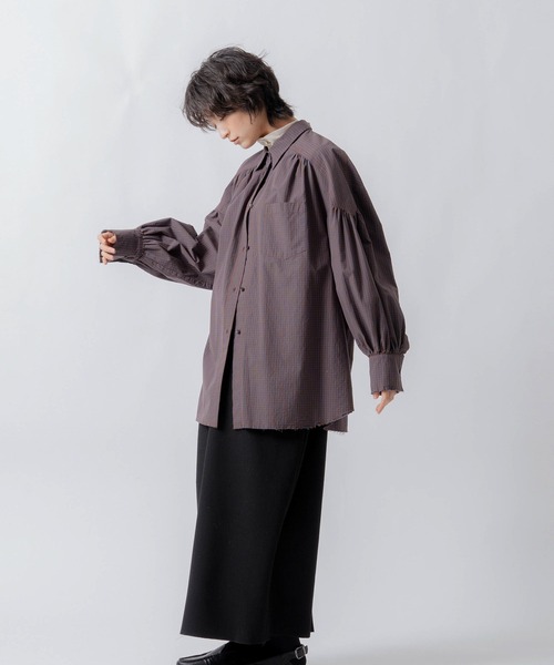 WHYTO.(ホワイト)の「「WHYTO. / ホワイト」check pattern volume blouse(シャツ/ブラウス・レディース・ブルー/チェック・36/38)」の11枚目の写真