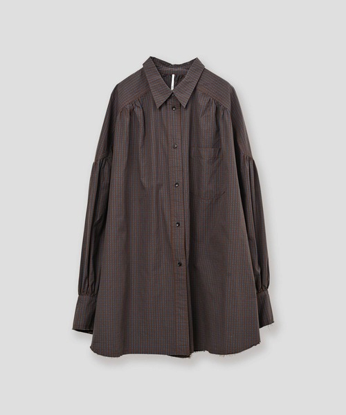 WHYTO.(ホワイト)の「「WHYTO. / ホワイト」check pattern volume blouse(シャツ/ブラウス・レディース・ブルー/チェック・36/38)」の17枚目の写真