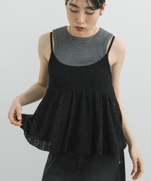 セール】ニッティングパターンボリュームフリルニットビスチェ（その他
