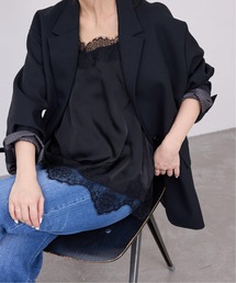 SLOBE IENA | 《セットアップ対応可/新色/追加5》サテンレースキャミソール(シャツ/ブラウス)