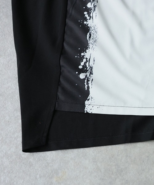antiqua(アンティカ)の「異素材 ドット柄切替 配色 ドルマン ワンピース(ワンピース・レディース・ブラック・ONESIZE)」の14枚目の写真