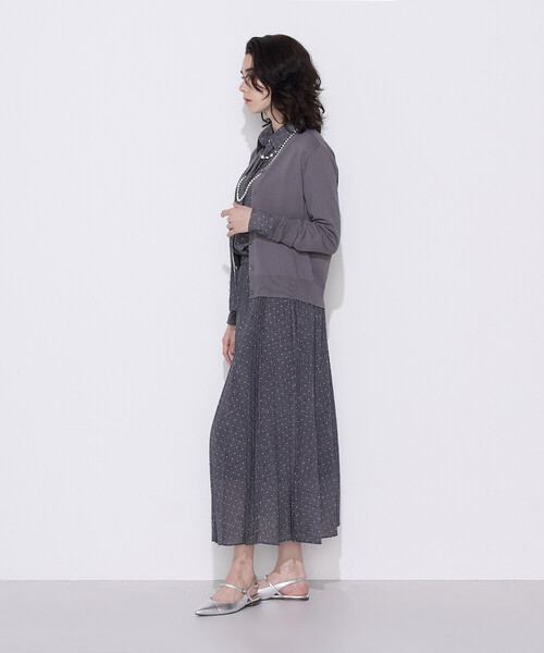 COMME CA（コムサ）の「〔 TALLサイズ 〕 ドットプリント プリーツスカート（スカート・レディース・トップグレー/ブラック・15号/13号）」の4枚目の写真