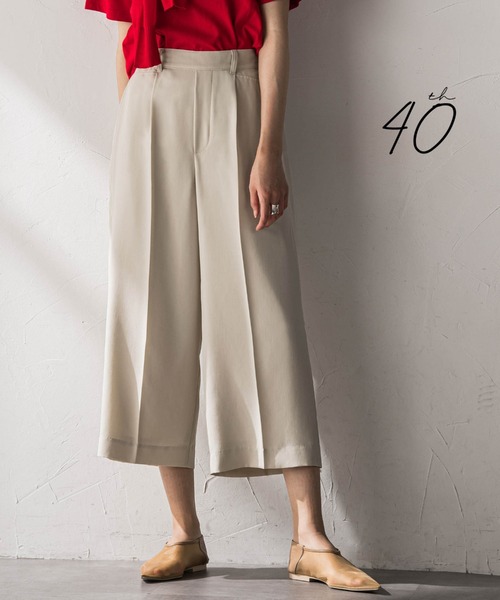 MAYSON GREY（メイソングレイ）の「【40周年限定】復刻リネンライクイージークロップドワイドパンツ（その他パンツ・レディース・ブラック/ベージュ・M）」の2枚目の写真