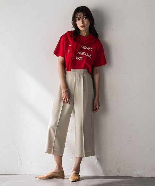 MAYSON GREY（メイソングレイ）の「【40周年限定】復刻リネンライクイージークロップドワイドパンツ（その他パンツ・レディース・ブラック・M）」の11枚目の写真