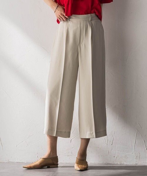 MAYSON GREY（メイソングレイ）の「【40周年限定】復刻リネンライクイージークロップドワイドパンツ（その他パンツ・レディース・ブラック・M）」の8枚目の写真