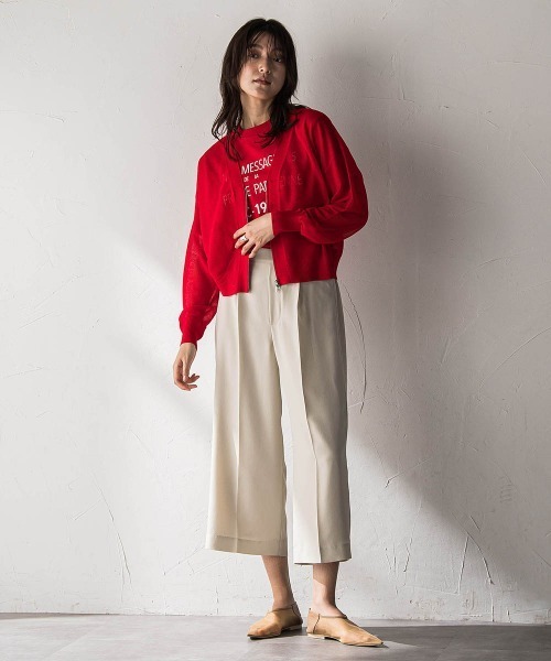 MAYSON GREY（メイソングレイ）の「【40周年限定】復刻リネンライクイージークロップドワイドパンツ（その他パンツ・レディース・ブラック・M）」の14枚目の写真