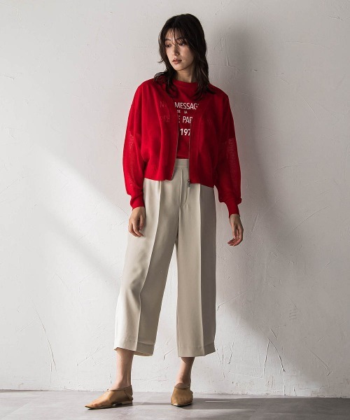 MAYSON GREY（メイソングレイ）の「【40周年限定】復刻リネンライクイージークロップドワイドパンツ（その他パンツ・レディース・ブラック・M）」の15枚目の写真