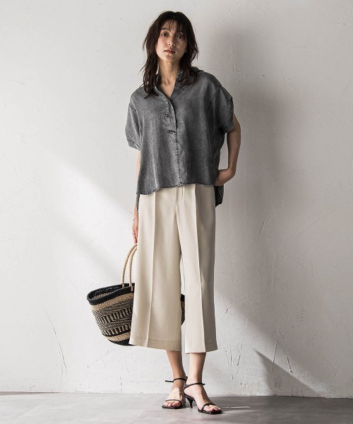 MAYSON GREY（メイソングレイ）の「【40周年限定】復刻リネンライクイージークロップドワイドパンツ（その他パンツ・レディース・ブラック・M）」の21枚目の写真