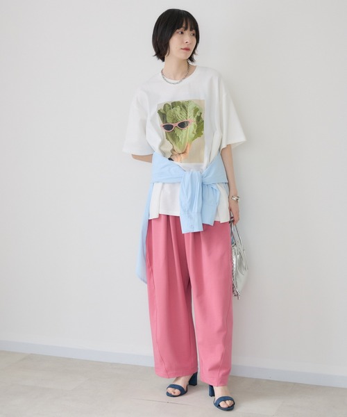 Paradise Picnic(パラダイスピクニック)の「サニーレタスモチーフTシャツ/イラストTシャツ(Tシャツ/カットソー・レディース・ホワイト/ブラック・FREE)」の16枚目の写真