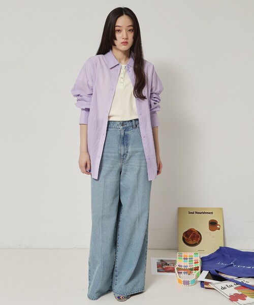 ALL NEW MART(オールニューマート)の「シアールーズアレンジシャツ(シャツ/ブラウス・レディース・ライトグリーン/パープル/ブラウン系その他・00)」の4枚目の写真