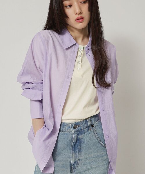 ALL NEW MART(オールニューマート)の「シアールーズアレンジシャツ(シャツ/ブラウス・レディース・ライトグリーン/パープル/ブラウン系その他・00)」の19枚目の写真