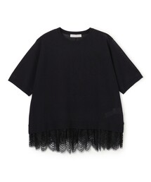 レースドッキングニット クルーネック