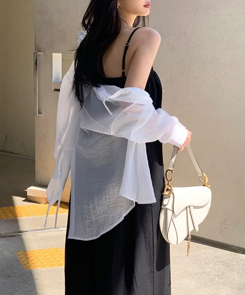 COCOMOMO(ココモモ)の「大人リラックススタイル ワイドオールインワン ワイド パンツ オールインワン キャミオールインワン サロペット きれいめ カジュアル リゾート 春服 夏服(つなぎ/オールインワン・レディース・ベージュ/ブラック・FREE)」の15枚目の写真