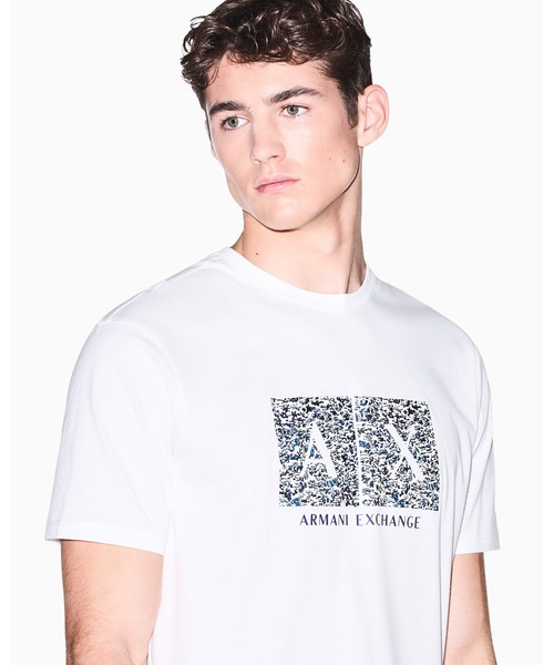 ARMANI EXCHANGE(アルマーニエクスチェンジ)の「【A|X アルマーニ エクスチェンジ】ボックスロゴ スリムフィット 半袖クルーネックTシャツ/SLIM(Tシャツ/カットソー・メンズ・ダークネイビー/オフホワイト・XX-LARGE/X-SMALL/X-LARGE/SMALL/MEDIUM/LARGE)」の16枚目の写真