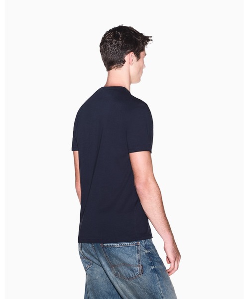 ARMANI EXCHANGE(アルマーニエクスチェンジ)の「【A|X アルマーニ エクスチェンジ】ボックスロゴ スリムフィット 半袖クルーネックTシャツ/SLIM(Tシャツ/カットソー・メンズ・ダークネイビー/オフホワイト・XX-LARGE/X-SMALL/X-LARGE/SMALL/MEDIUM/LARGE)」の7枚目の写真