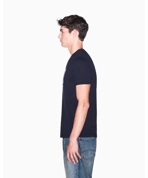 ARMANI EXCHANGE(アルマーニエクスチェンジ)の「【A|X アルマーニ エクスチェンジ】ボックスロゴ スリムフィット 半袖クルーネックTシャツ/SLIM(Tシャツ/カットソー・メンズ・ダークネイビー/オフホワイト・XX-LARGE/X-SMALL/X-LARGE/SMALL/MEDIUM/LARGE)」の8枚目の写真