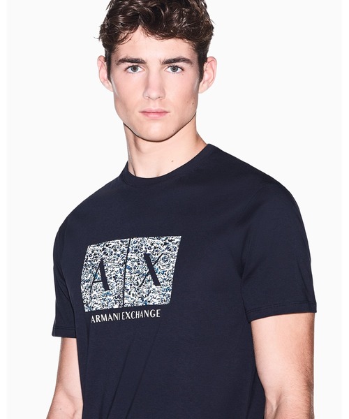 ARMANI EXCHANGE(アルマーニエクスチェンジ)の「【A|X アルマーニ エクスチェンジ】ボックスロゴ スリムフィット 半袖クルーネックTシャツ/SLIM(Tシャツ/カットソー・メンズ・ダークネイビー/オフホワイト・XX-LARGE/X-SMALL/X-LARGE/SMALL/MEDIUM/LARGE)」の9枚目の写真