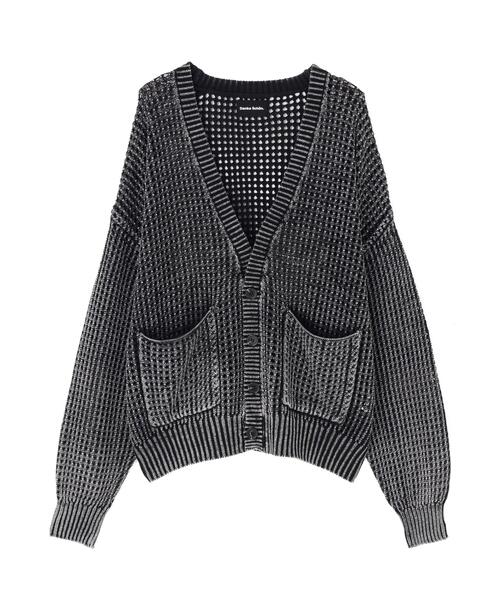 DANKE SCHON(ダンケシェーン)の「【WEB&DEPOT限定】DankeSchon/ダンケシェーン/CHEMICAL MESHKNIT CARDIGAN(カーディガン/ボレロ・レディース・ブラック・M/L)」の1枚目の写真