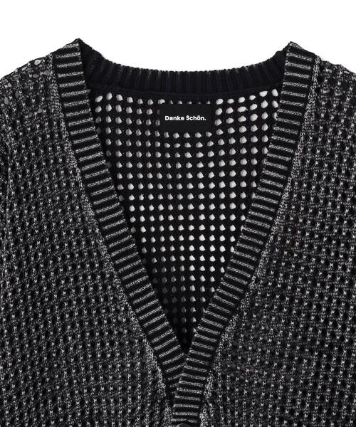 DANKE SCHON(ダンケシェーン)の「【WEB&DEPOT限定】DankeSchon/ダンケシェーン/CHEMICAL MESHKNIT CARDIGAN(カーディガン/ボレロ・レディース・ブラック・M/L)」の3枚目の写真