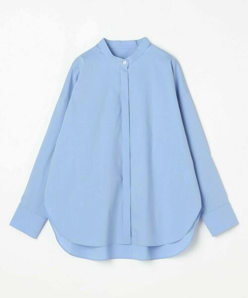 MOGA（モガ）の「T/Cタイプライターバンドカラーシャツブラウス（シャツ/ブラウス・レディース・ホワイト/サックスブルー/ブラック・2/3）」の3枚目の写真