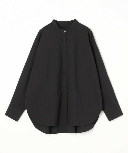 MOGA（モガ）の「T/Cタイプライターバンドカラーシャツブラウス（シャツ/ブラウス・レディース・ホワイト/サックスブルー/ブラック・2/3）」の2枚目の写真
