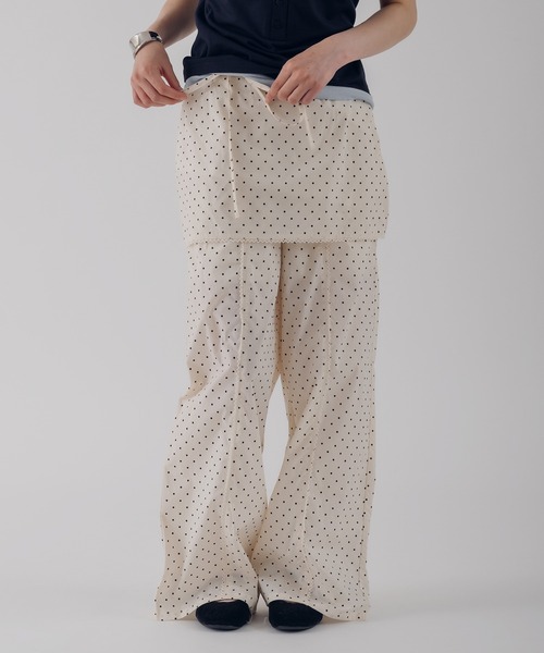 MUHET(ミュエータ)の「【set item】assorted layered skirt & easy pants set / アソートレイヤードスカート&イージーパンツセット(その他パンツ・レディース・グレー/オフホワイト/ネイビー・LARGE/SMALL/MEDIUM)」の2枚目の写真