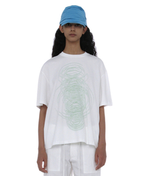 PARTIMENTO WOMEN | ジオメトリックパーツプリンテッドT_ホワイト(Tシャツ/カットソー)