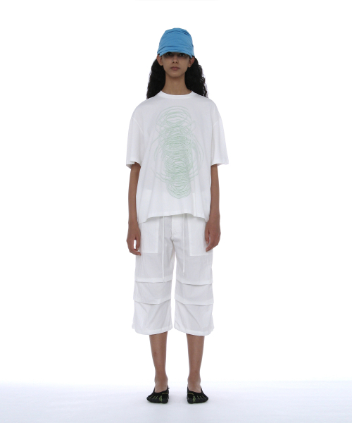 PARTIMENTO WOMEN(パルティメントウィメン)の「ジオメトリックパーツプリンテッドT_ホワイト(Tシャツ/カットソー・レディース・その他・OS)」の2枚目の写真