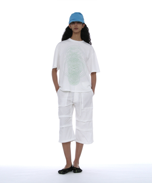 PARTIMENTO WOMEN(パルティメントウィメン)の「ジオメトリックパーツプリンテッドT_ホワイト(Tシャツ/カットソー・レディース・その他・OS)」の5枚目の写真