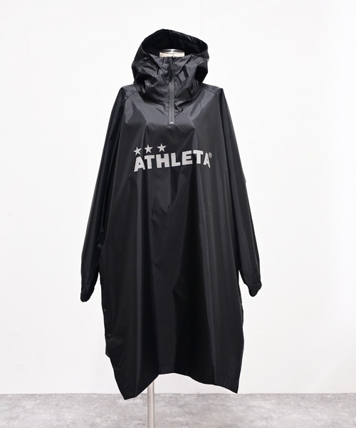 ATHLETA(アスレタ)の「≪athleta≫雨の日の移動も、観戦も頼れるバックパックの上から羽織れる、反射ロゴ付きレインポンチョ。(ポンチョ・レディース・ネイビー/ブラック・F)」の5枚目の写真