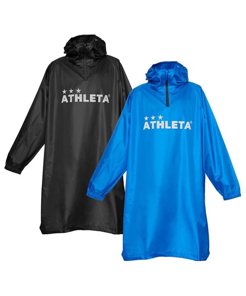 ATHLETA(アスレタ)の「≪athleta≫雨の日の移動も、観戦も頼れるバックパックの上から羽織れる、反射ロゴ付きレインポンチョ。(ポンチョ・レディース・ネイビー/ブラック・F)」の9枚目の写真
