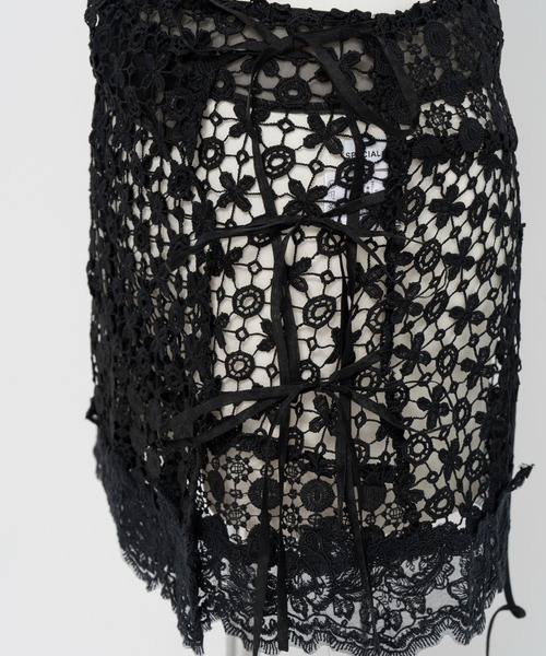 MAISON SPECIAL(メゾンスペシャル)の「Multi-Way Lace Wrap Skirt/マルチウェイレースラップスカート(スカート・レディース・ブラック/ホワイト・FREE)」の18枚目の写真