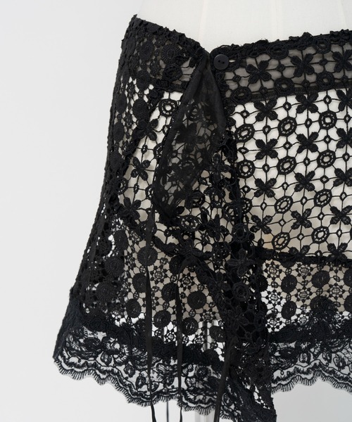 MAISON SPECIAL(メゾンスペシャル)の「Multi-Way Lace Wrap Skirt/マルチウェイレースラップスカート(スカート・レディース・ブラック/ホワイト・FREE)」の20枚目の写真