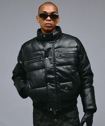 ANDER HUNK（アンダーハンク）の「Riders Design Padded Short Jacket/ライダースデザインパデッドショートジャケット（ダウンジャケット/コート）」
