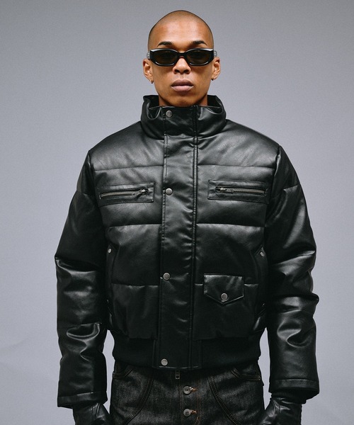 ANDER HUNK(アンダーハンク)の「Riders Design Padded Short Jacket/ライダースデザインパデッドショートジャケット(ダウンジャケット/コート・メンズ・ブラック系その他/ブラック・SMALL/MEDIUM/LARGE)」の21枚目の写真