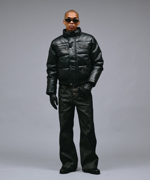 ANDER HUNK(アンダーハンク)の「Riders Design Padded Short Jacket/ライダースデザインパデッドショートジャケット(ダウンジャケット/コート・メンズ・ブラック系その他/ブラック・SMALL/MEDIUM/LARGE)」の13枚目の写真