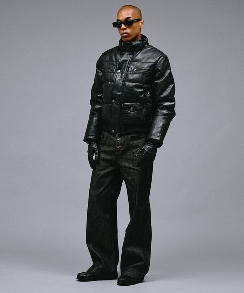 ANDER HUNK(アンダーハンク)の「Riders Design Padded Short Jacket/ライダースデザインパデッドショートジャケット(ダウンジャケット/コート・メンズ・ブラック系その他/ブラック・SMALL/MEDIUM/LARGE)」の15枚目の写真
