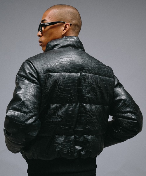ANDER HUNK(アンダーハンク)の「Riders Design Padded Short Jacket/ライダースデザインパデッドショートジャケット(ダウンジャケット/コート・メンズ・ブラック系その他/ブラック・SMALL/MEDIUM/LARGE)」の6枚目の写真