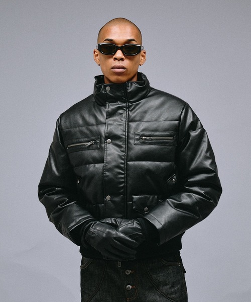 ANDER HUNK(アンダーハンク)の「Riders Design Padded Short Jacket/ライダースデザインパデッドショートジャケット(ダウンジャケット/コート・メンズ・ブラック系その他/ブラック・SMALL/MEDIUM/LARGE)」の17枚目の写真