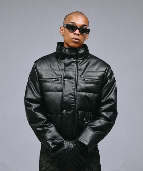 ANDER HUNK(アンダーハンク)の「Riders Design Padded Short Jacket/ライダースデザインパデッドショートジャケット(ダウンジャケット/コート・メンズ・ブラック系その他/ブラック・SMALL/MEDIUM/LARGE)」の20枚目の写真