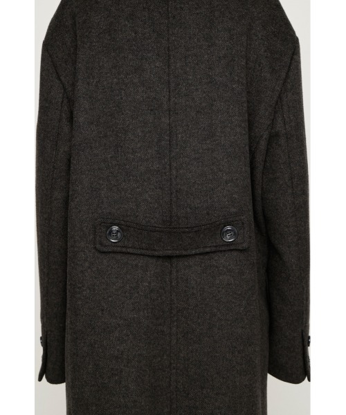 SLY(スライ)の「BIG COLLAR DOUBLE LONG COAT ビッグカラーダブルミディコート 秋服 冬服(ステンカラーコート・レディース・ブラック/杢グレー/ブラウン/マルチ・FREE)」の19枚目の写真
