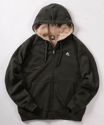 LOGOS（ロゴス）の「【71】【LOGOS/ロゴス】ロゴワンポイント刺繍 裏シャギー ジップパーカー/フーディー/レディース（パーカー）」