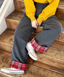 DOUBLE NAME（ダブルネーム）の「ヘリンボーンツイル×チェック タックワイドパンツ（その他パンツ）」