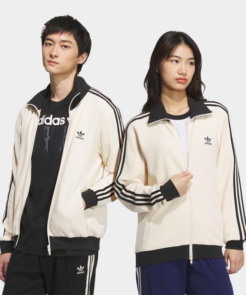 adidas（アディダス）の「アディカラー クラシック トラックトップ（ジェンダーニュートラル）ワッフル  / トラックジャケット / ジャージ / アディダスオリジナルス adidas Originals（ジャージ・メンズ・ホワイト・SMALL/MEDIUM/LARGE/X-LARGE/XX-LARGE/X-SMALL/XX-SMALL/4XL/5XL/3XS/3XL）」の5枚目の写真