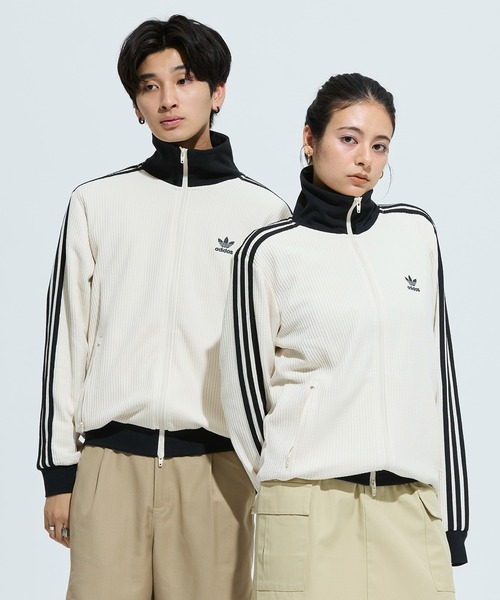 adidas（アディダス）の「アディカラー クラシック トラックトップ（ジェンダーニュートラル）ワッフル  / トラックジャケット / ジャージ / アディダスオリジナルス adidas Originals（ジャージ・メンズ・ホワイト・SMALL/MEDIUM/LARGE/X-LARGE/XX-LARGE/X-SMALL/XX-SMALL/4XL/5XL/3XS/3XL）」の3枚目の写真