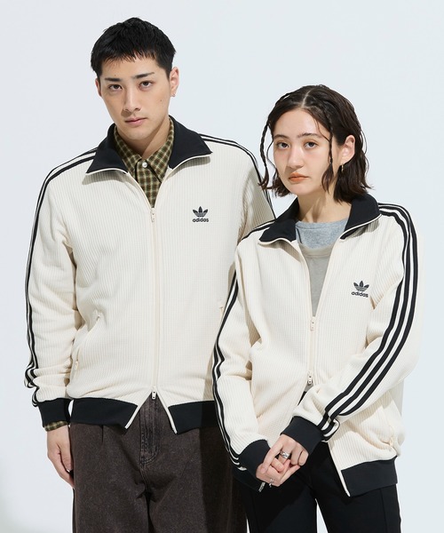 adidas（アディダス）の「アディカラー クラシック トラックトップ（ジェンダーニュートラル）ワッフル  / トラックジャケット / ジャージ / アディダスオリジナルス adidas Originals（ジャージ・メンズ・ホワイト・SMALL/MEDIUM/LARGE/X-LARGE/XX-LARGE/X-SMALL/XX-SMALL/4XL/5XL/3XS/3XL）」の2枚目の写真