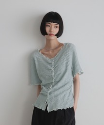 LOWRYS FARM | カットギャザーカーディガンＳＳ　1053681(カーディガン/ボレロ)