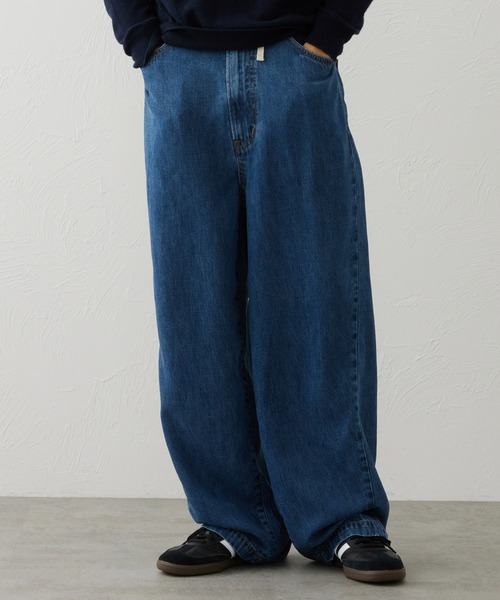 EDWIN(エドウィン)の「EDWIN SUNDAY JEANS ワイドデニムパンツ【吸湿/速乾】(デニムパンツ・メンズ・インディゴブルー/ダークインディゴブルー/ライトインディゴブルー・X-SMALL/LARGE/SMALL/MEDIUM)」の2枚目の写真