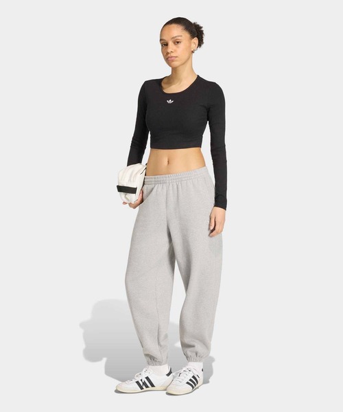 adidas(アディダス)の「エッセンシャルズ リブ クロップド 長袖Tシャツ / ロンT / アディダスオリジナルス adidas Originals(Tシャツ/カットソー・レディース・ブラック・3XL/MEDIUM/SMALL/X-LARGE/X-SMALL/XX-LARGE/LARGE)」の5枚目の写真